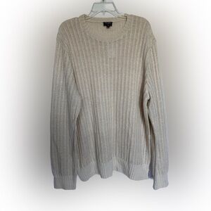 Todd Snyder Textured Linen Crew Sweater Size XL Bisque NWT